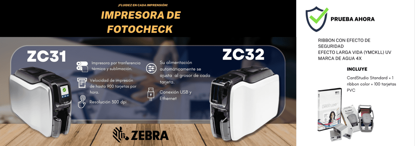 Impresora de FotoCheck ZC31, ZC32